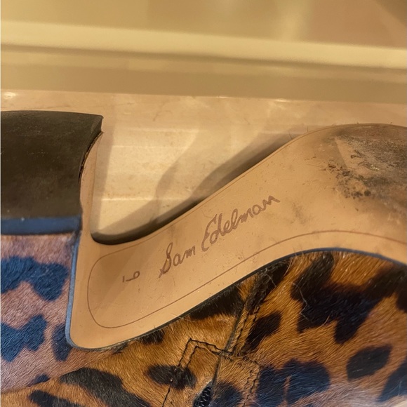 Calf hair leopard print boots. - Picture 5 of 6